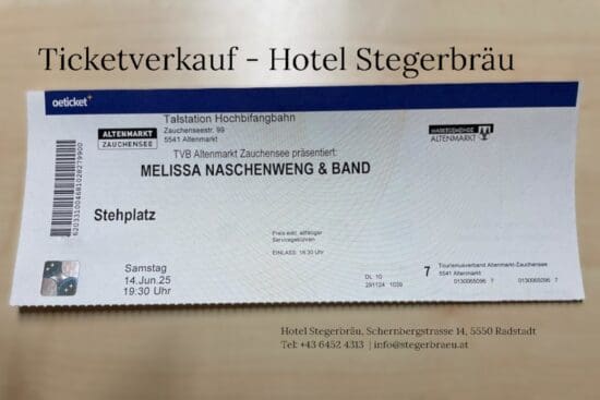 Bei uns im Stegerbräu - Melissa Naschenweng Tickets für 14.06.2025