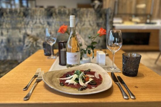 Hirschrücken-Carpaccio - eine der Vorspeisen bei den Stegerbräu Wildtagen